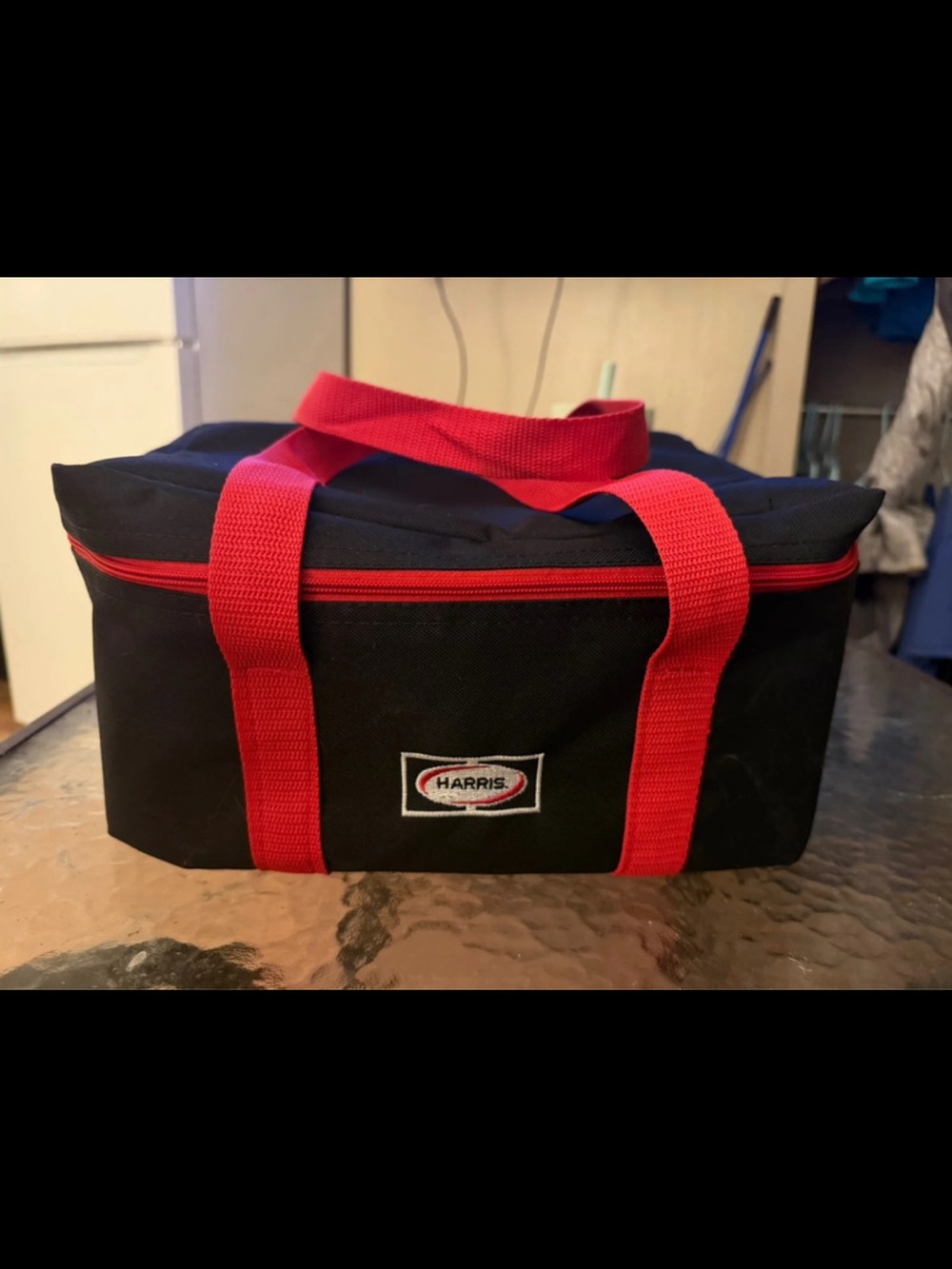 Harris Heavy Duty Insulated Tool Bag / Multi-Use Travel Case Black & Red